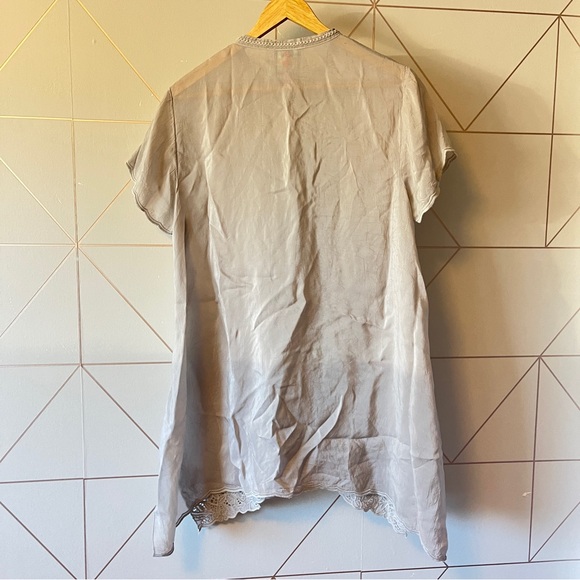 Johnny Was Tunic Lace Light Grey - Picture 3 of 7